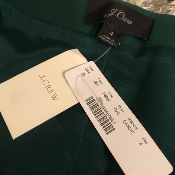 Jcrew Green NWT Wrap Crepe Dress - Picture 5 of 5
